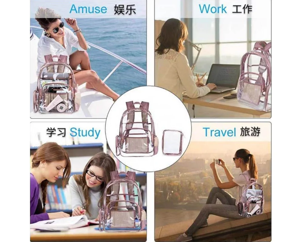 2in1 Transparent Backpack – Bags for Girls/Women - Image 4