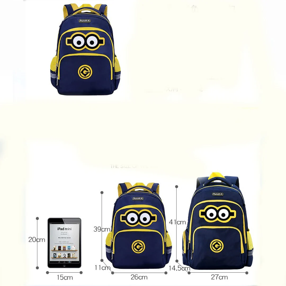 Minnion School Bag - Unisex Backpack for Girls/Boys - Image 3